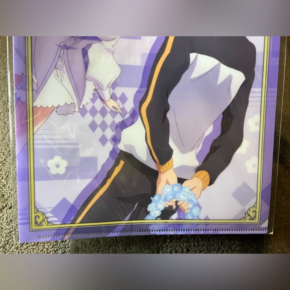 Re:Zero Emilia & Subaru Clear File Folder Plastic Anime Japan Exclusive Official - Picture 4 of 6